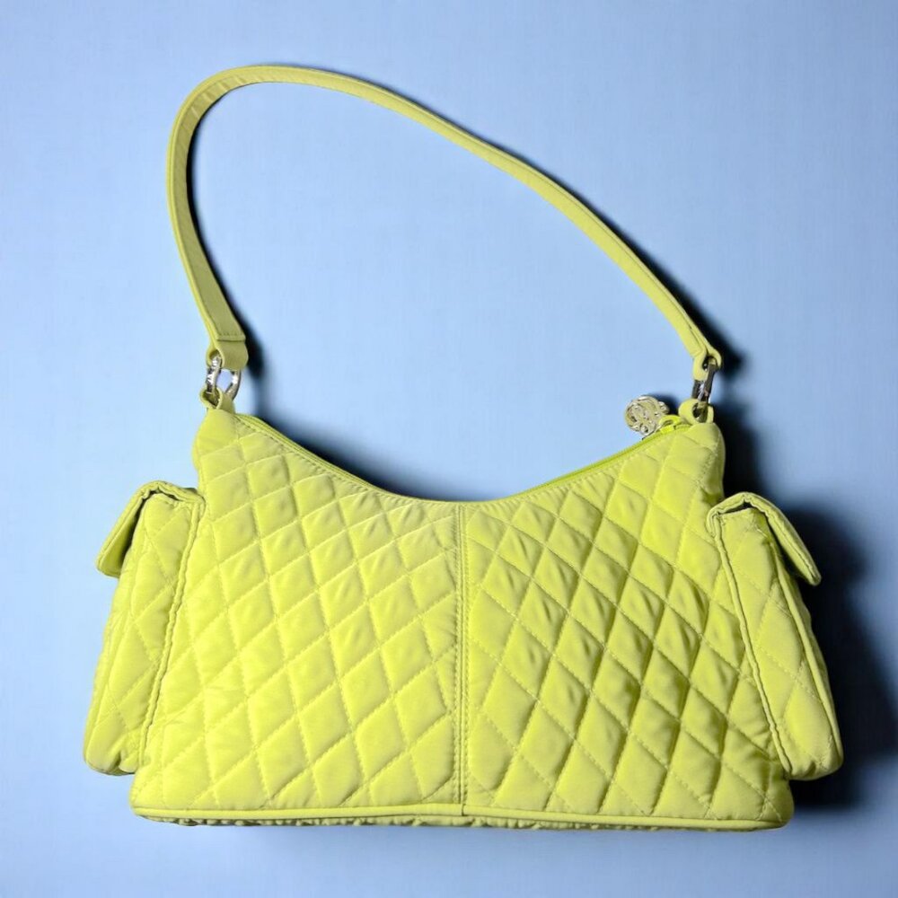 Vera Bradley key lime/turquoise microfiber shoulder bag